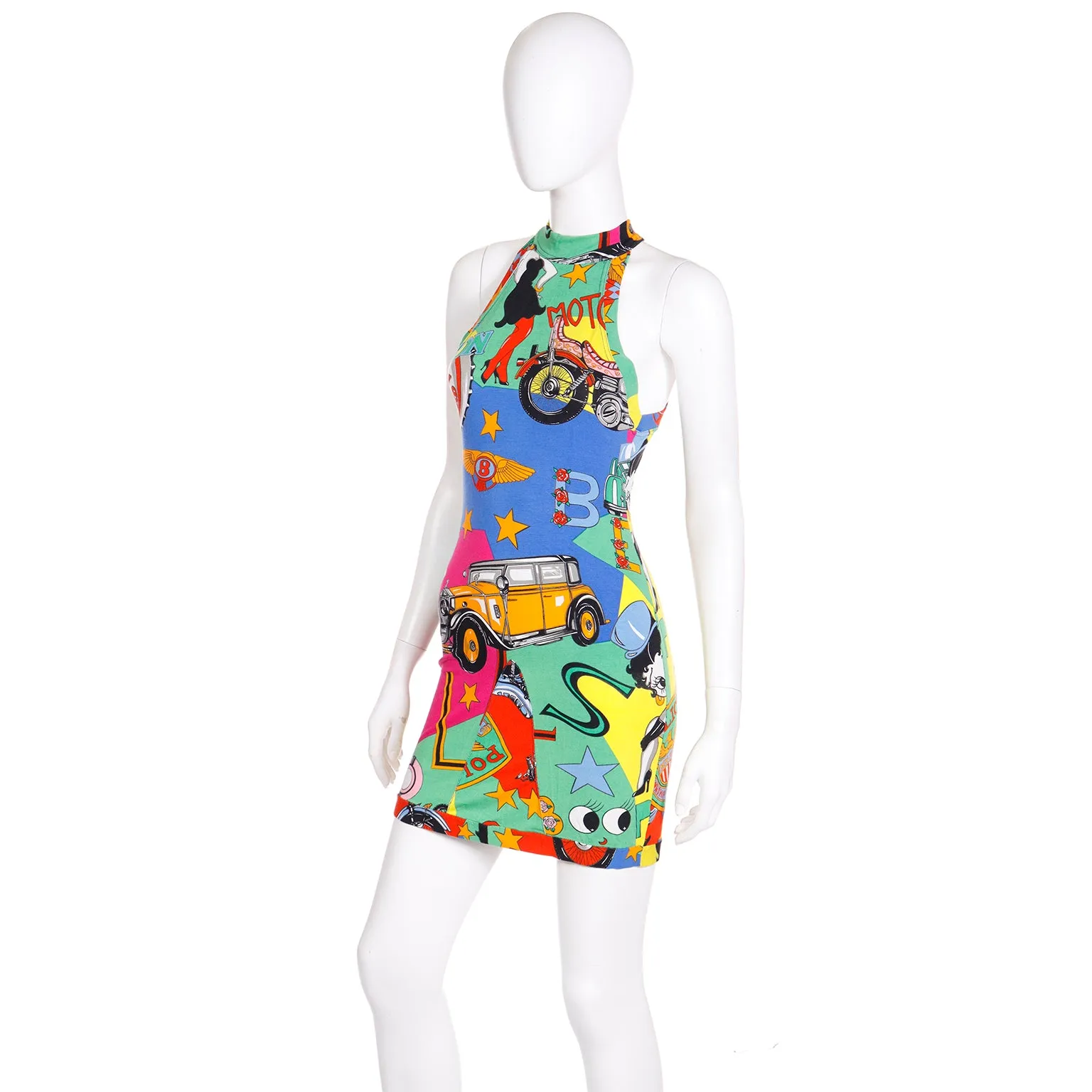 1991 Gianni Versace Jeans Couture Betty Boop Pop Art Print Dress