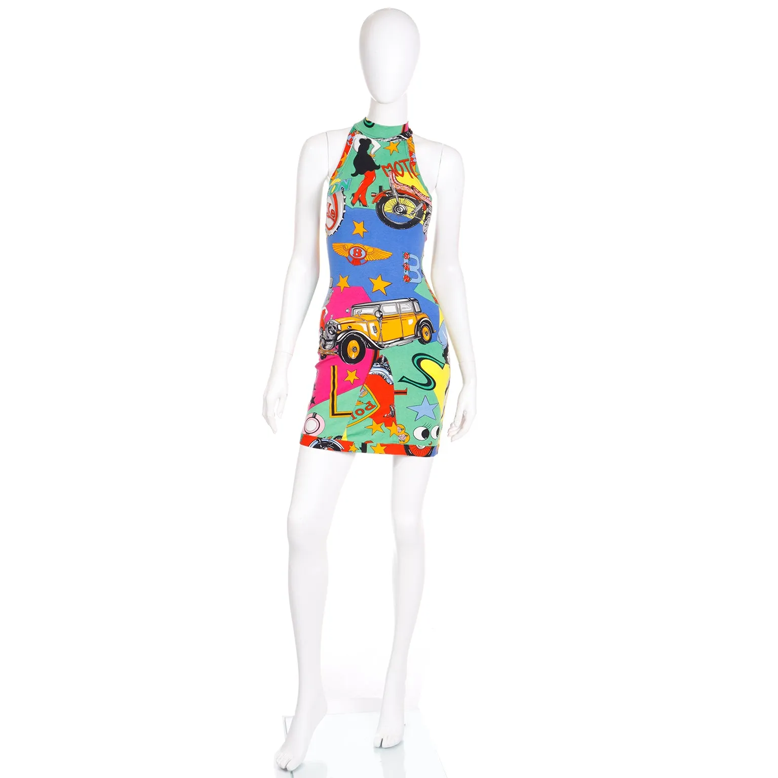 1991 Gianni Versace Jeans Couture Betty Boop Pop Art Print Dress