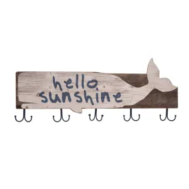 23.6 in. MDF White Hello Sunshine Coat Hook