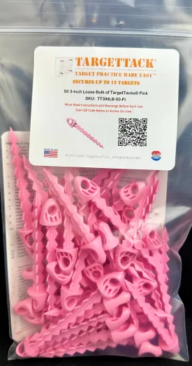 50 3-Inch Loose Bulk of TargetTacks® Pink