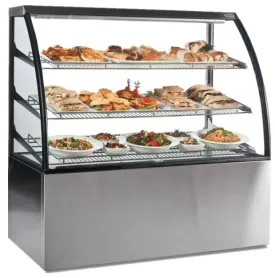 60'' CHEF Pastry Display Warmer Curved Glass HD-1503C