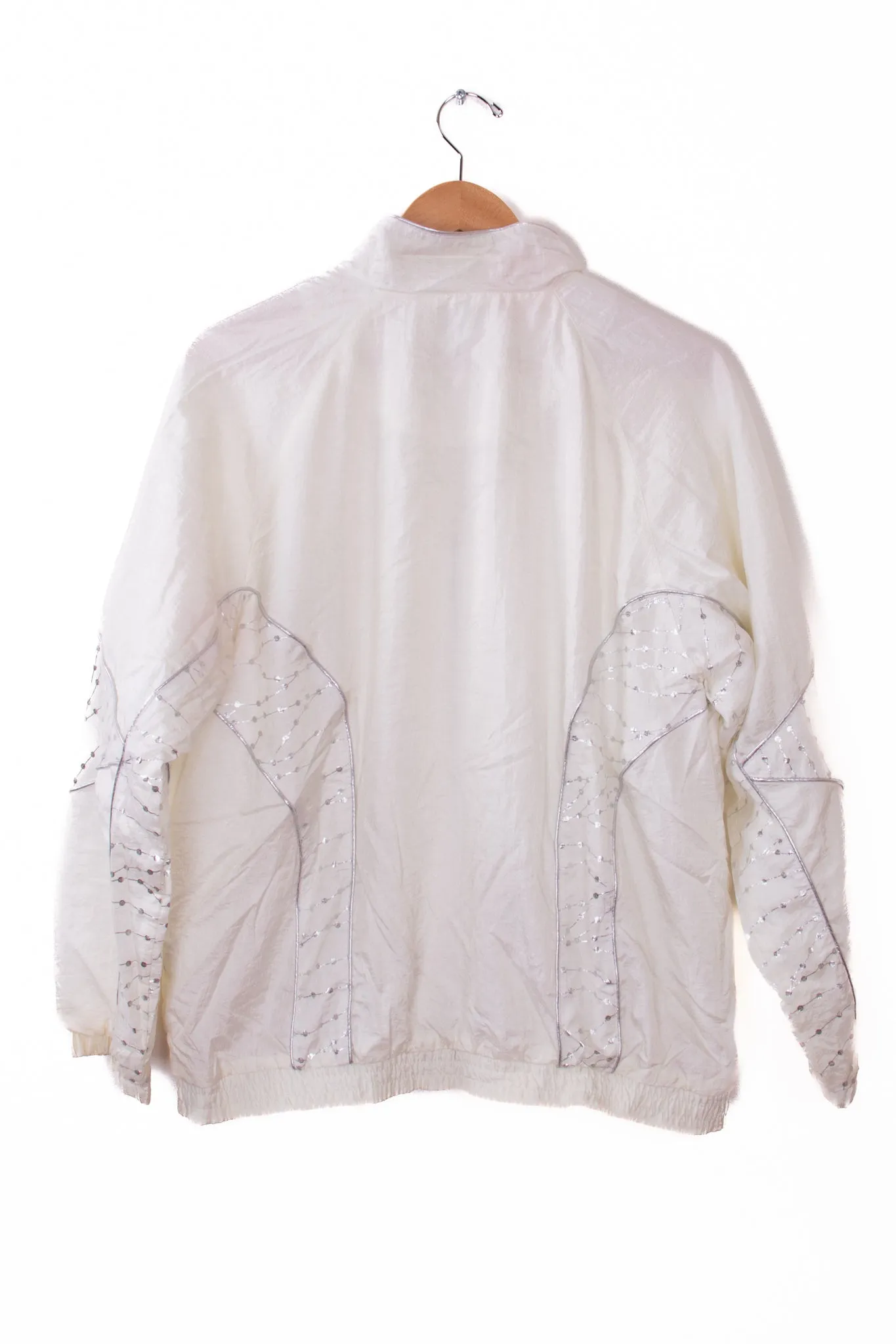 Afi Sport White Silver Lined Windbreaker