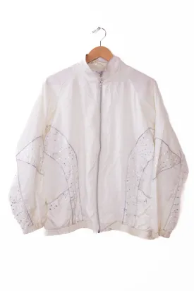 Afi Sport White Silver Lined Windbreaker