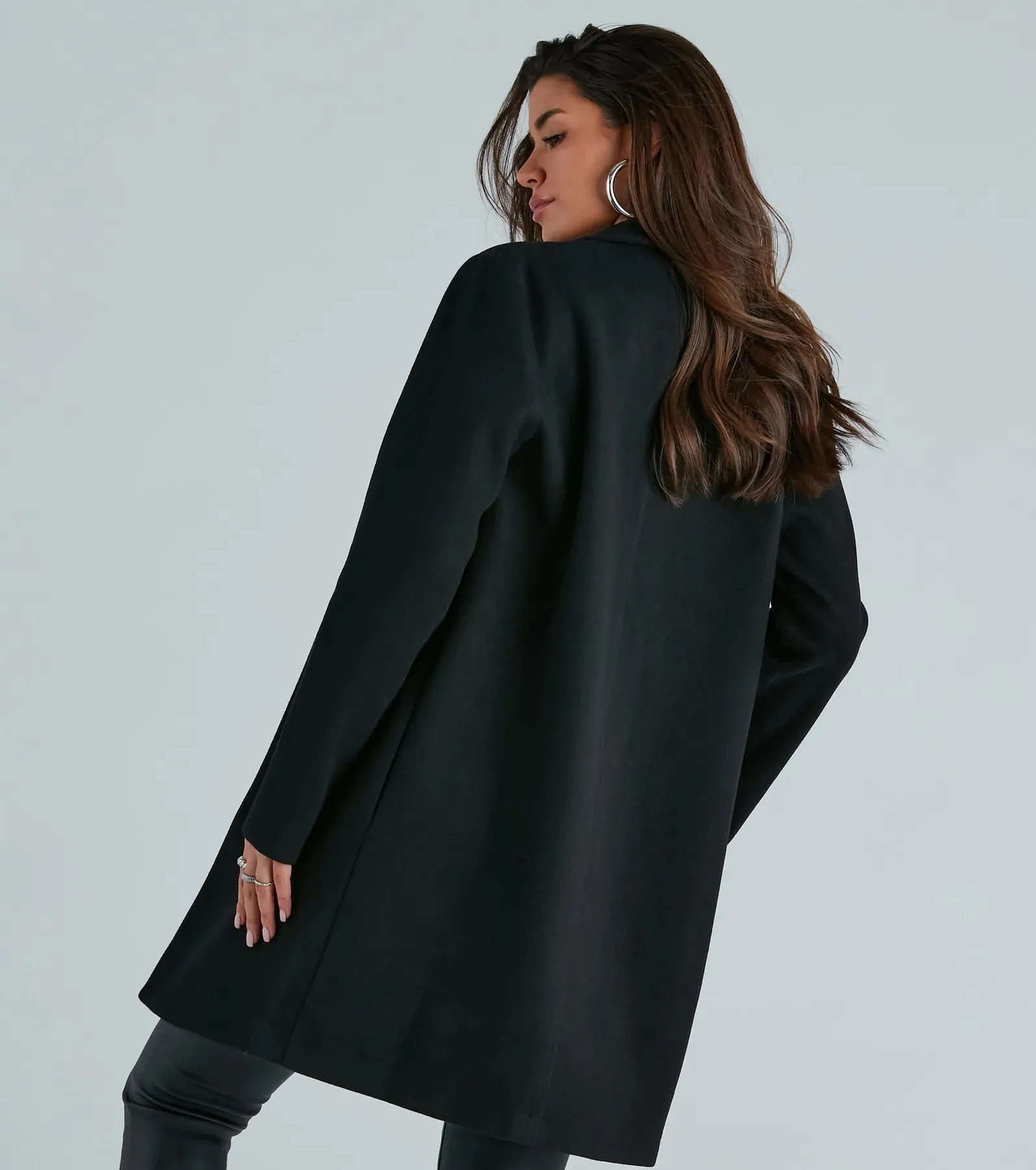 Always A Classic Faux Wool Trench Coat