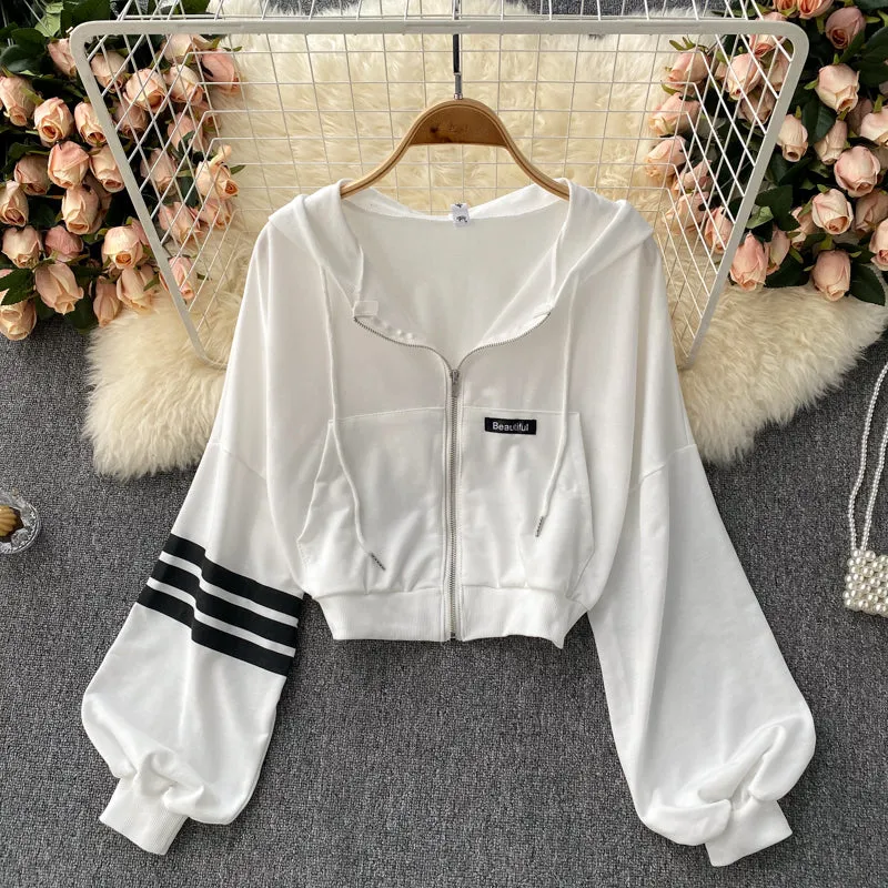 Autumn new short cardigan coat sweater women's casual top  1545