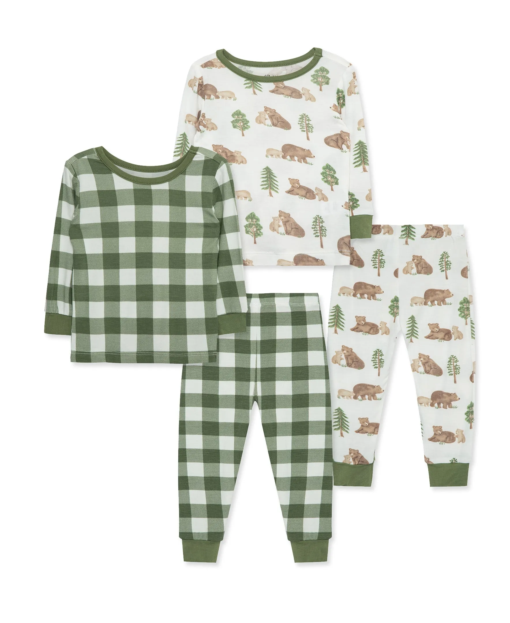 Bear 4-Piece Pajama Set (2T-4T)