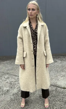 Beatrice B Alpaca/ Wool Coat - Biscuit