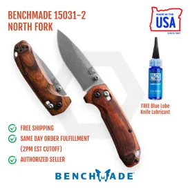 Benchmade Hunt North Fork 15032 Folding Knife 3in S30V Steel Stabilized Wood Handles