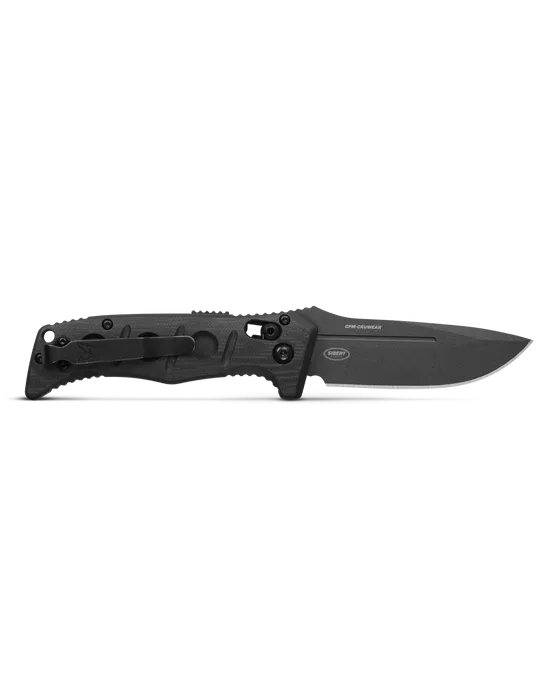 BENCHMADE MINI AUTO ADAMAS 2730GY-1 3.25" GRAY CPM-CRUWEAR BLACK G-10 HANDLE