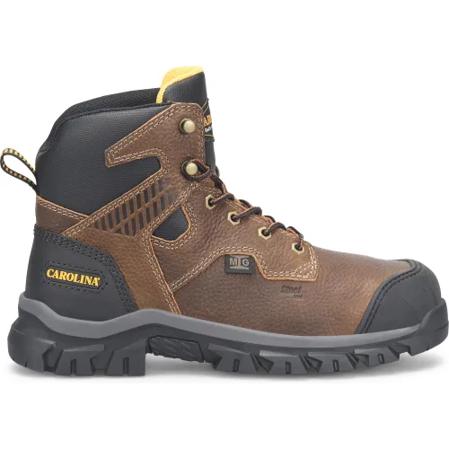 Carolina Men's Falcon 6" Steel Toe WP Metguard Work Boot -Brown- CA3591