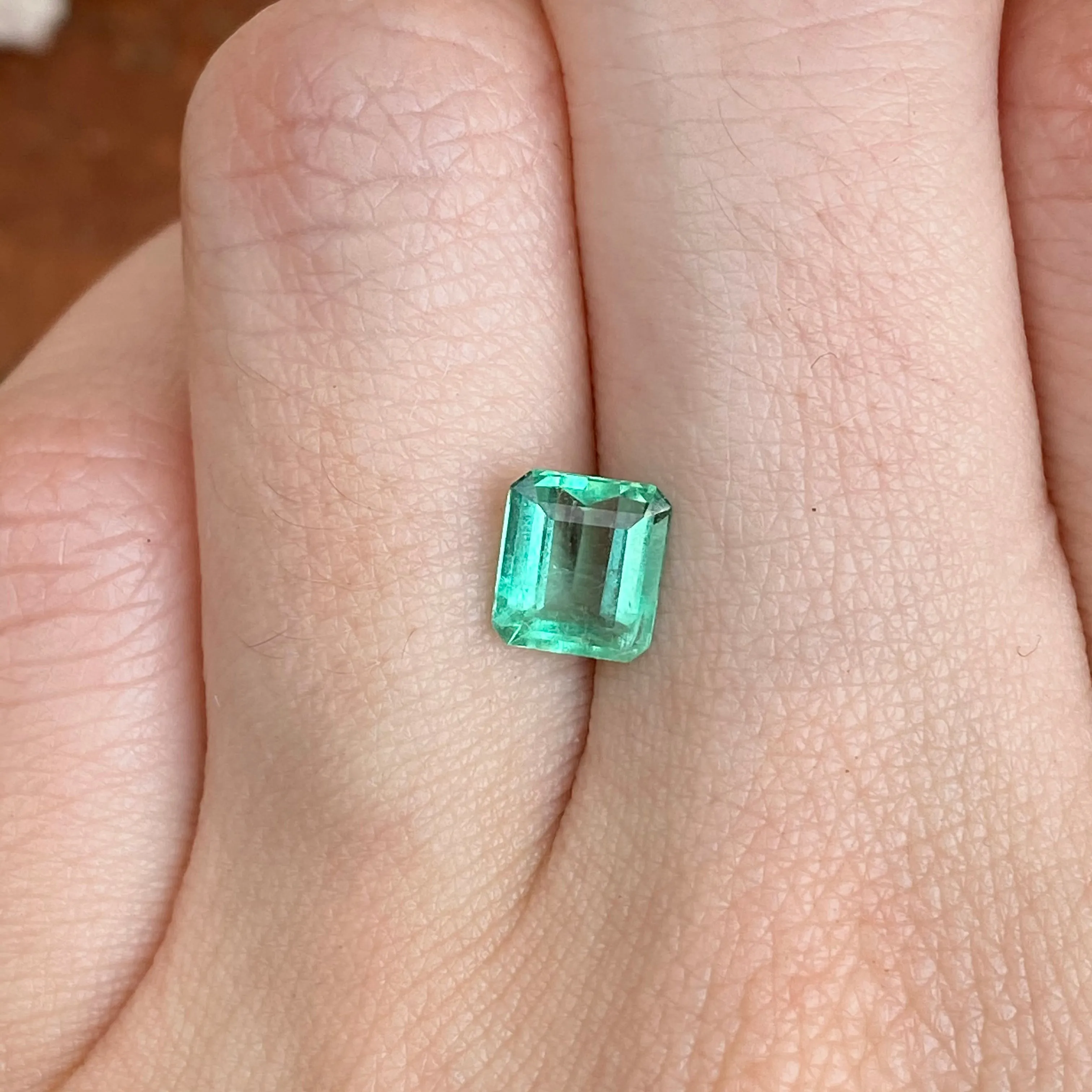 Colombian Emerald Cut Loose Emerald 1.10 CT