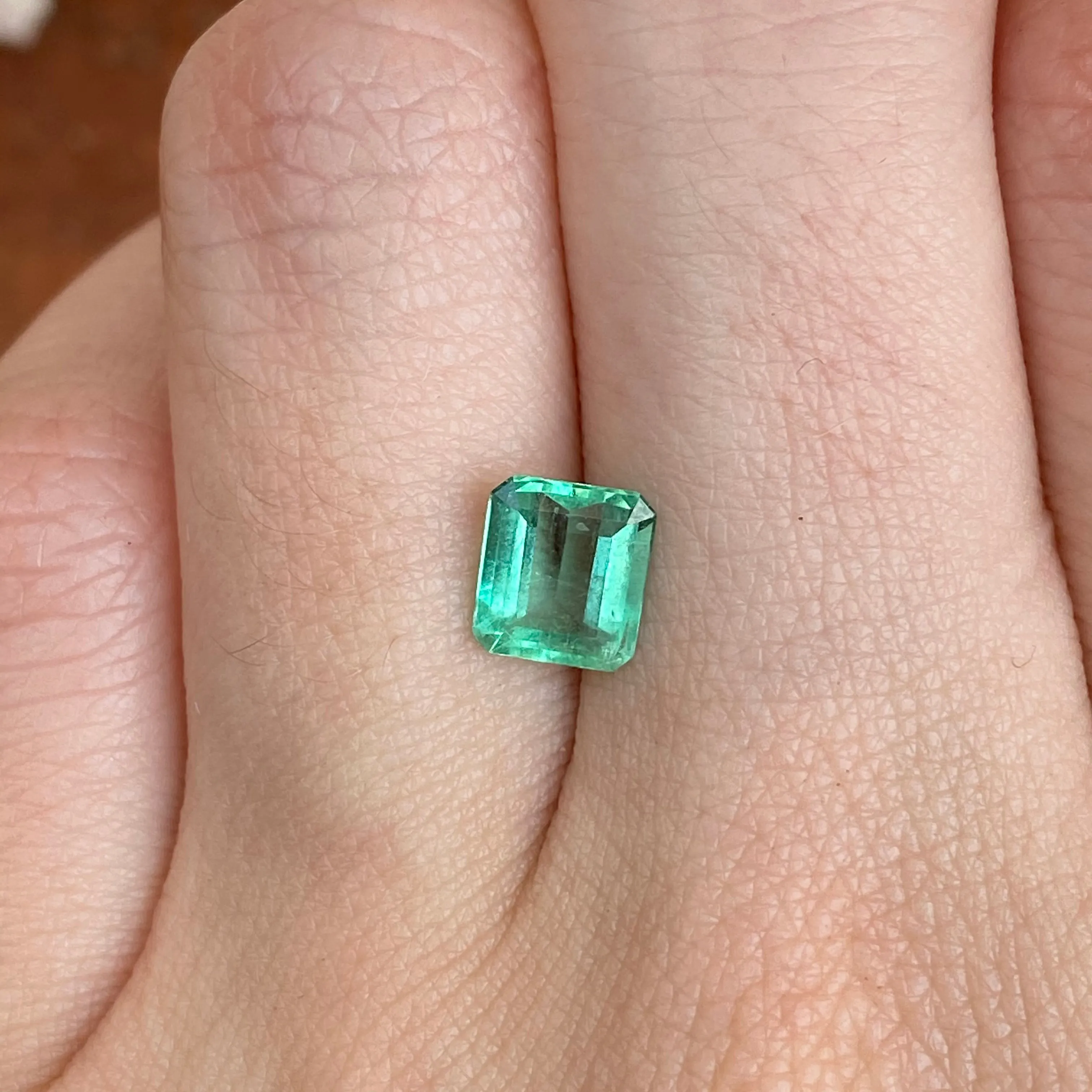 Colombian Emerald Cut Loose Emerald 1.10 CT