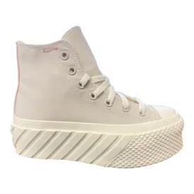 Converse scarpa sneakers da donna con zeppa Chuck Taylor All Star Lift 2X Crafted 572953C sabbia