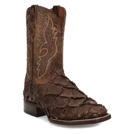 Dan Post Men's 11" Raymond Pirarucu Western Boot - Brown/Brown DP5011