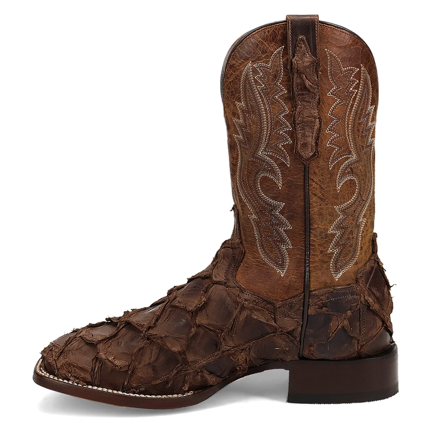 Dan Post Men's 11" Raymond Pirarucu Western Boot - Brown/Brown DP5011