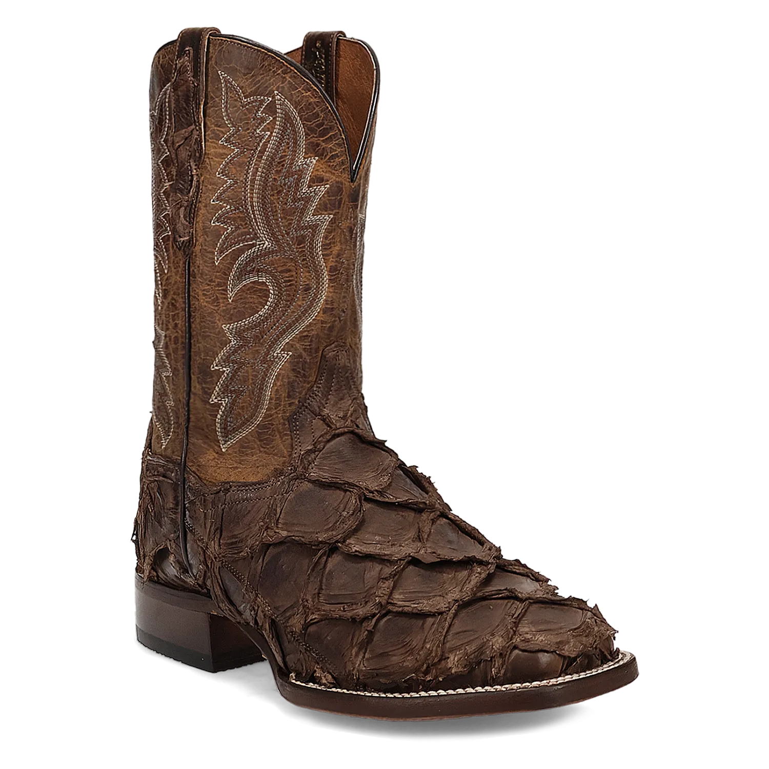 Dan Post Men's 11" Raymond Pirarucu Western Boot - Brown/Brown DP5011