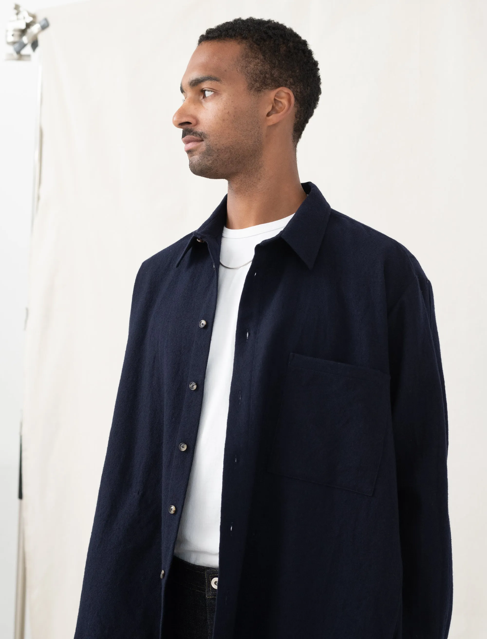 Dando Overshirt Wool (Navy)