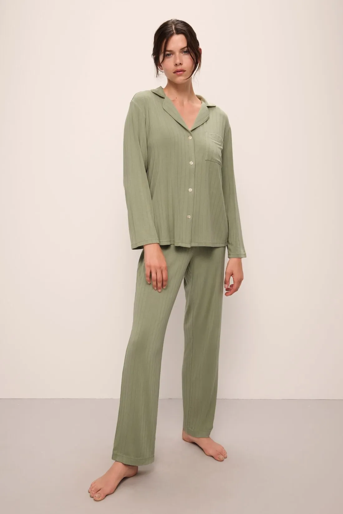 Eberjey Gisele TENCEL™ Modal Rib Long PJ Set