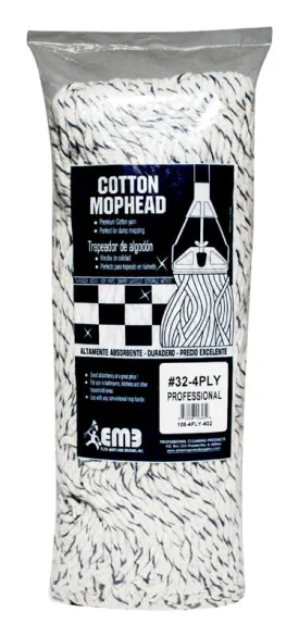 Elite Mops and Brooms #32 Cut End Cotton Mop Refill 1 pk