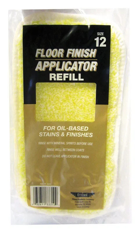 Ettore 12 in. Floor Applicator Microfiber Refill Pad 1 pk