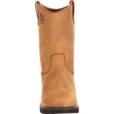 Georgia Men's Farm and Ranch Wellington Wedge Work Boot - Brown - G4432