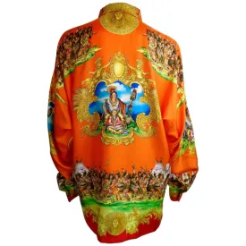 Gianni Versace "Native American" Print Silk Shirt