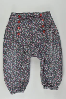 H&M Size 1 Lined Floral Pants