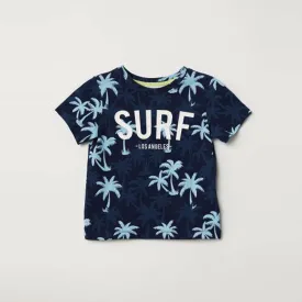 H&M Surf Palm Blue TShirt 1466