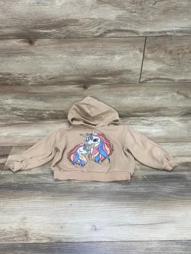 H&M Unicorn Hoodie Brown sz 2T