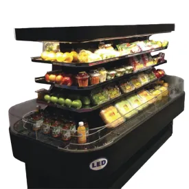 Howard McCray (SC-OD42I-7-B-LED) 84" x 42" Wide Island Merchandiser Refrigerator with Three Shelves