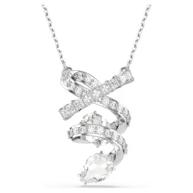 Hyperbola Rhodium Plated Mixed Cuts Pendant 5698547