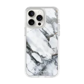 iPhone 13 Pro Halo MagSafe Cute Phone Case - White Marble