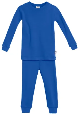 Kid's Organic Cotton Snug Fit Pajama Sets-Seconds| Damage - Crayon Blue