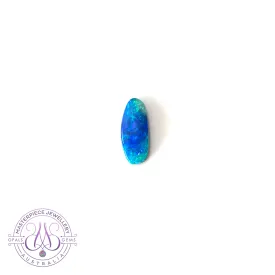 Long drop shape Blue Green Opal doublet 3.15ct