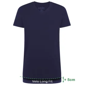 Long Fit T-Shirts Velo V-hals (2-pack) - Navy