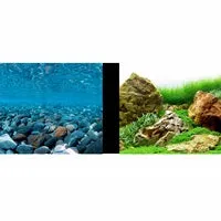 Marina Double-Sided Aquarium Background - Stoney River-Japanese Garden Scenes - Per Ft