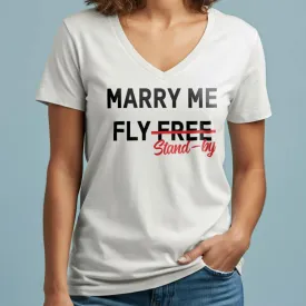 Marry Me - Women's V-Neck T-Shirt