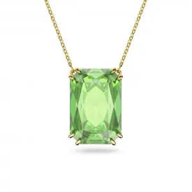 Millenia Pendant Green Gold-tone Plated Necklace 5619491