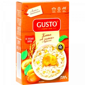 Multi-cereal porridge "Gusto" 4 grains with dried apricots, 300g