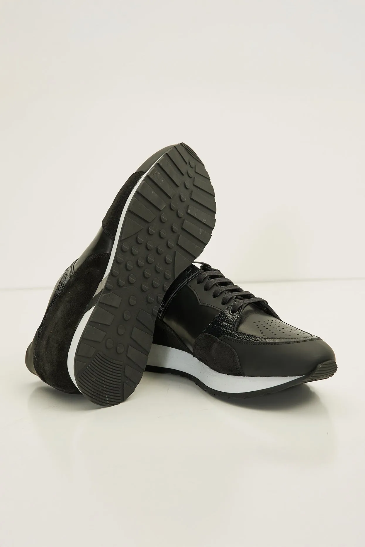 Multi Paneled Sneakers - Black