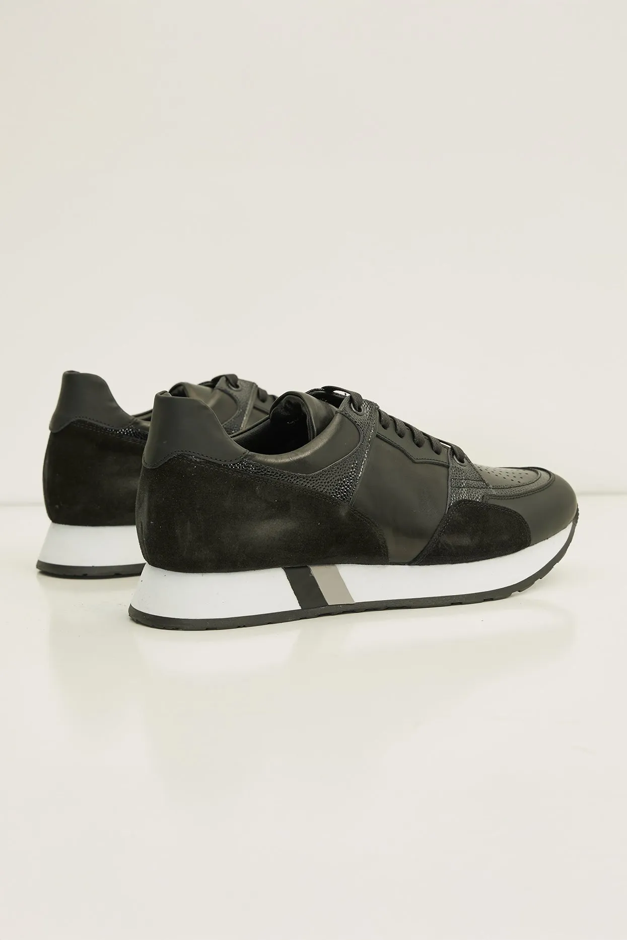 Multi Paneled Sneakers - Black