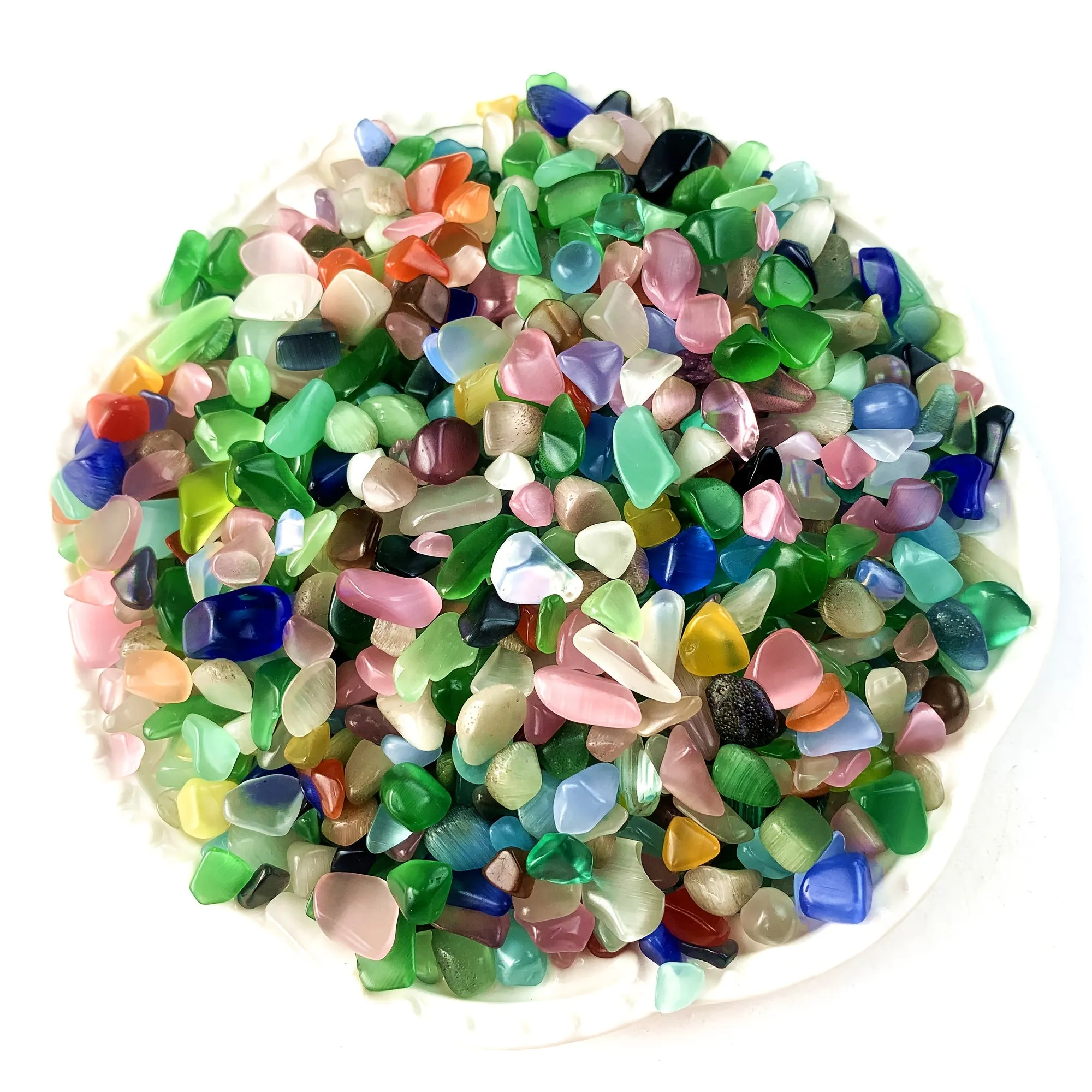 Natural Colorful Fluorite Chip Stones for Succulent Terrariums