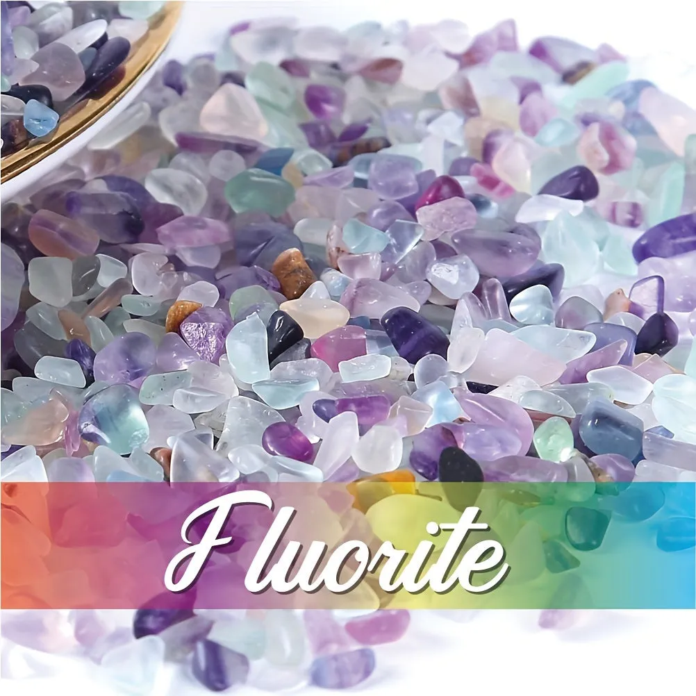 Natural Colorful Fluorite Chip Stones for Succulent Terrariums