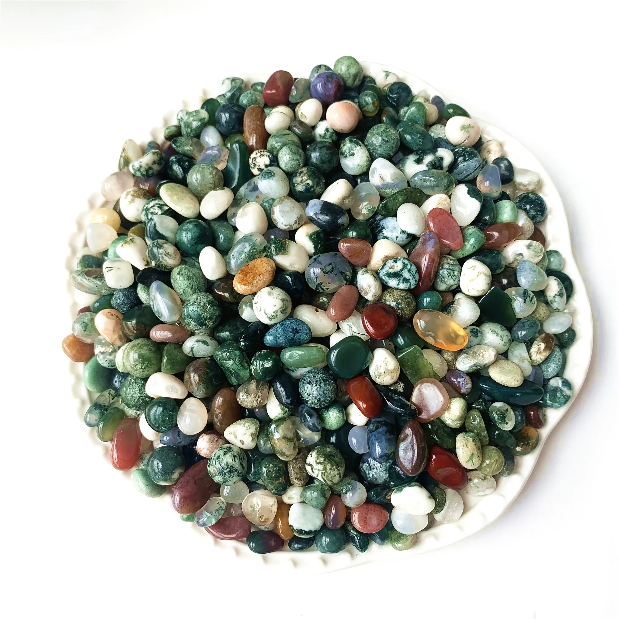 Natural Colorful Fluorite Chip Stones for Succulent Terrariums