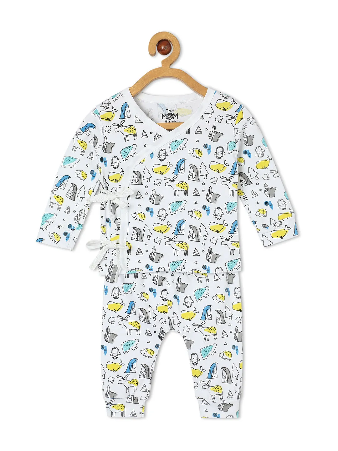 Newborn and Infant Pajama Set Combo of 3: Rainbow Land-Animal Party-Sleep Munchkins