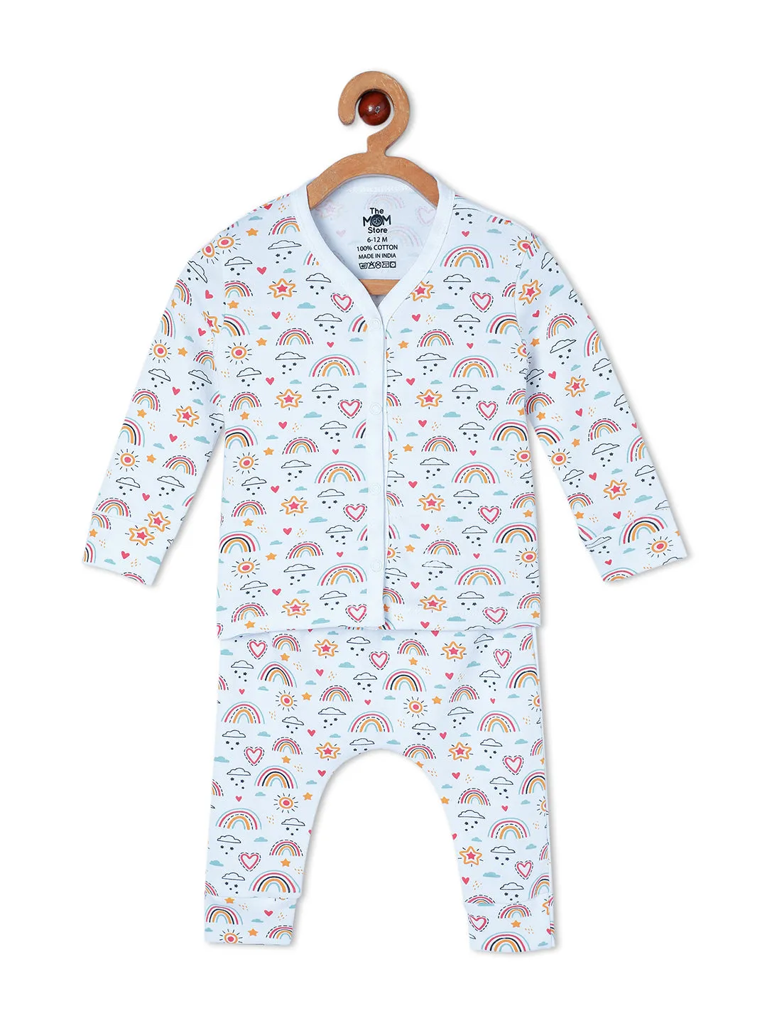 Newborn and Infant Pajama Set Combo of 3: Rainbow Land-Animal Party-Sleep Munchkins