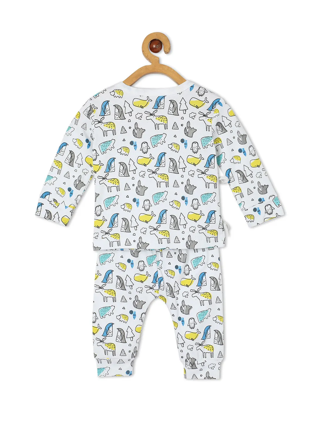 Newborn and Infant Pajama Set Combo of 3: Sleep Munchkins-Animal Party-Elephantastic