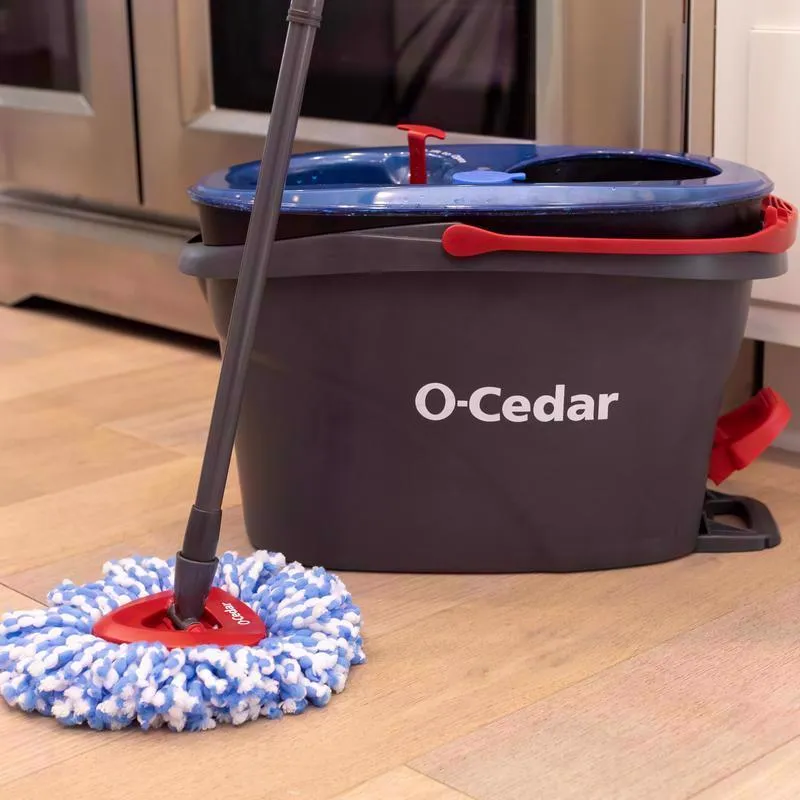 O-Cedar EasyWring Rinse Clean 12 in. W Spin Mop with Bucket