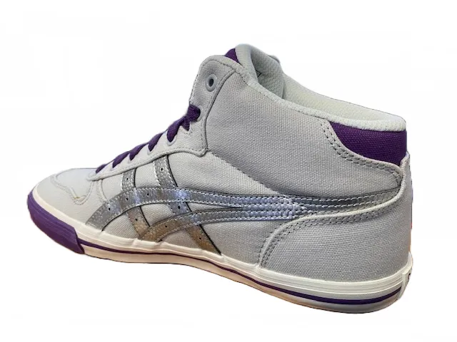 Onitsuka Tiger scarpa sneakers da ragazza in tela Aaron C4B0N 1093 grigio argento