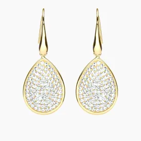 Pave Swarovski Crystal Teardrop Earrings